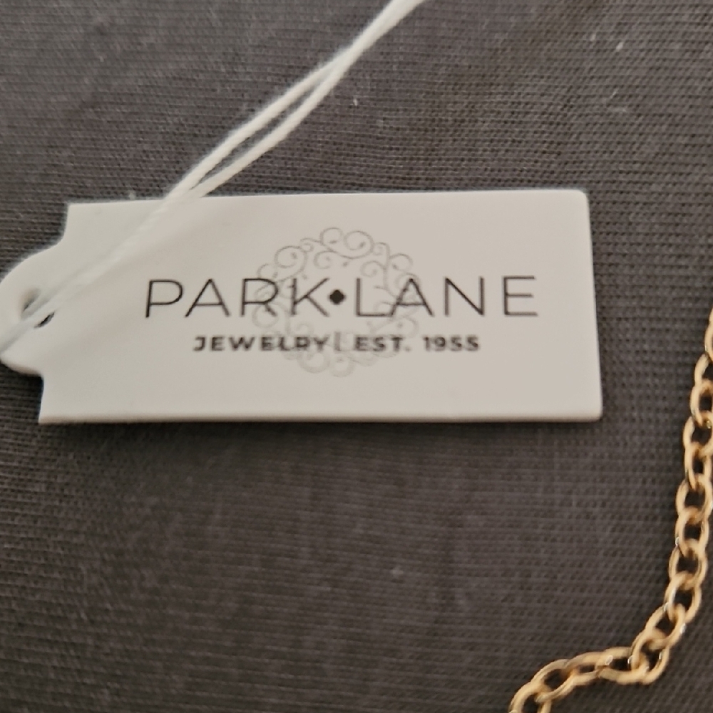 Elegant Park Lane Gold Necklace with White Accents - Picture 2 of 3
